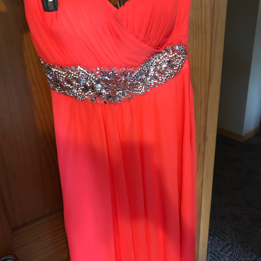 Coral Prom dress Long